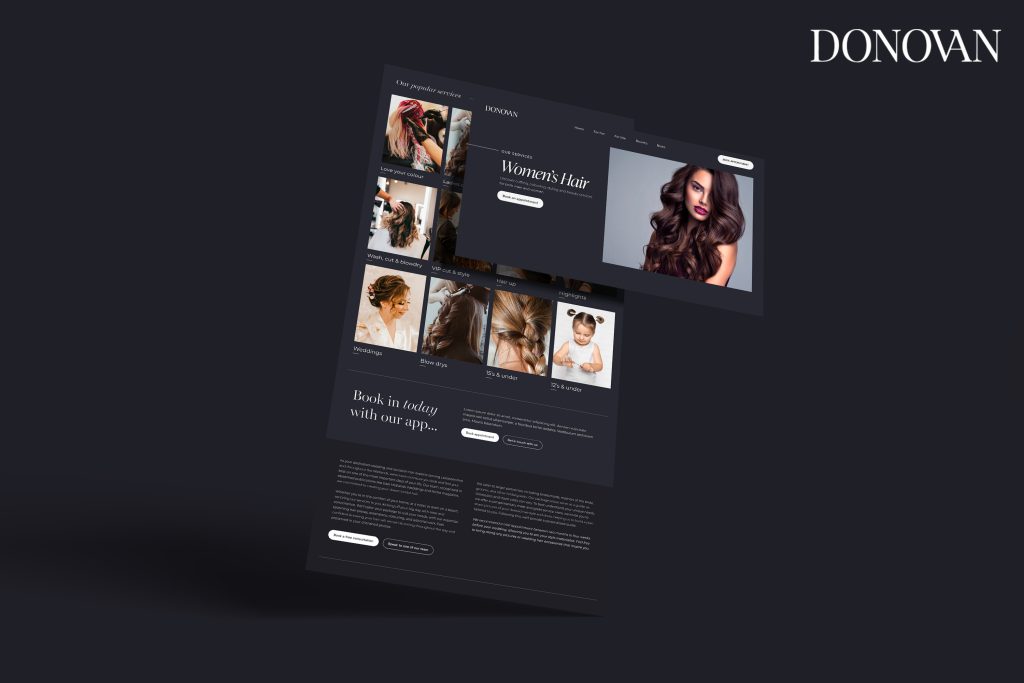 Donovan Hair & Beauty women's hair page