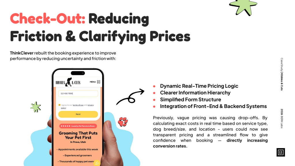 Mobile booking flow with real-time pricing
