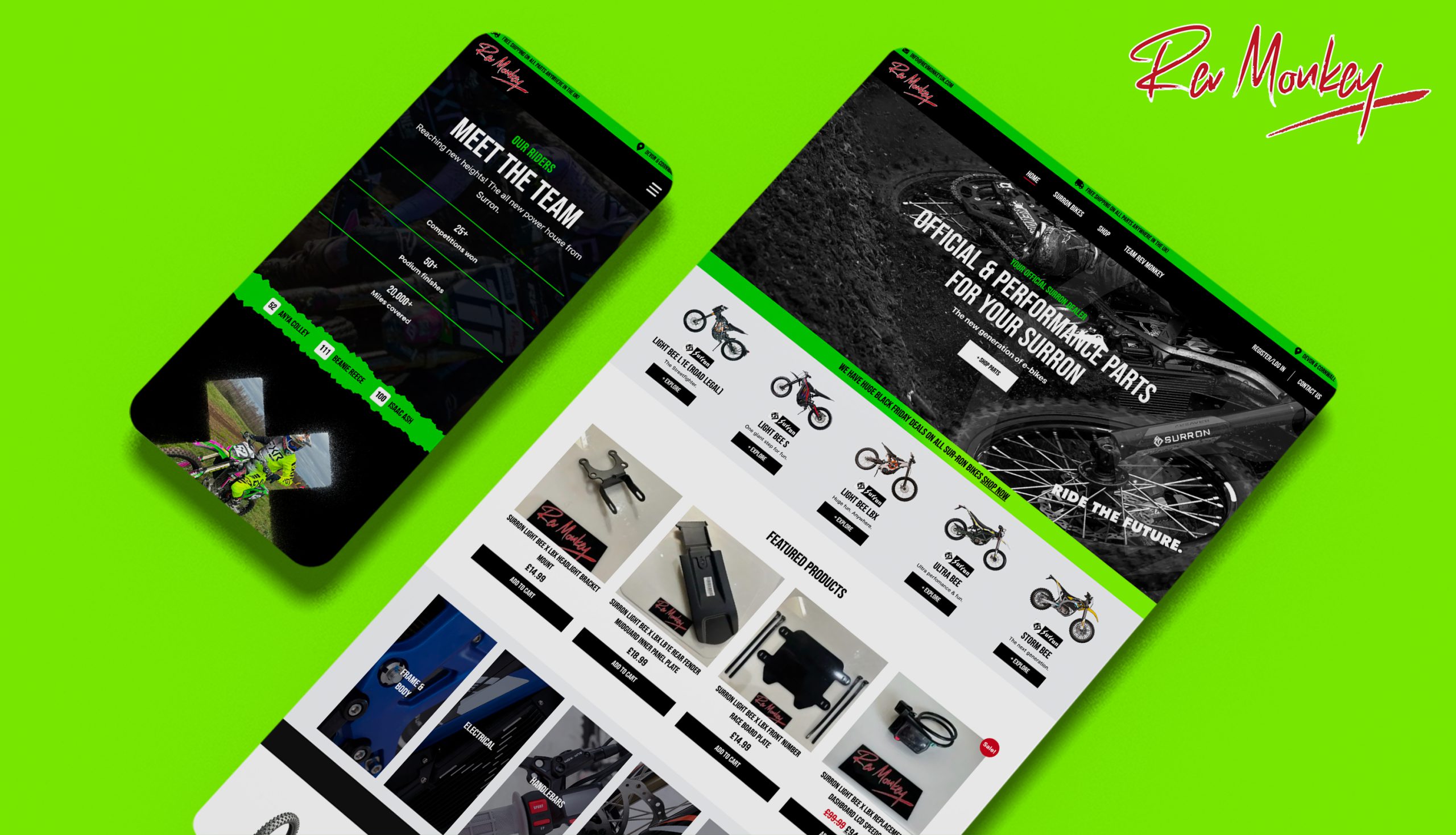 Rev Monkey UK WooCommerce store mockup