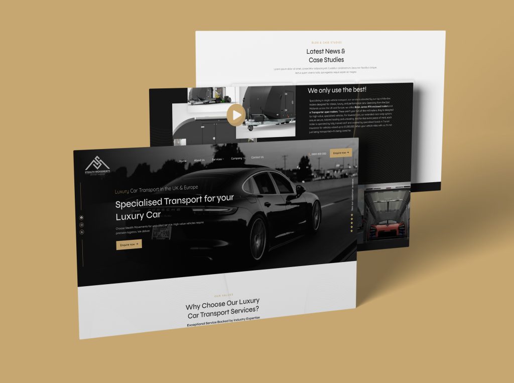 Stealth Movements specialised luxury car transport page
