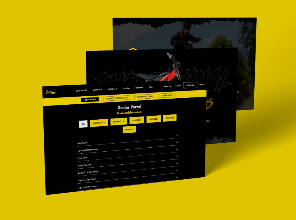 Sur-Ron UK bespoke dealer portal