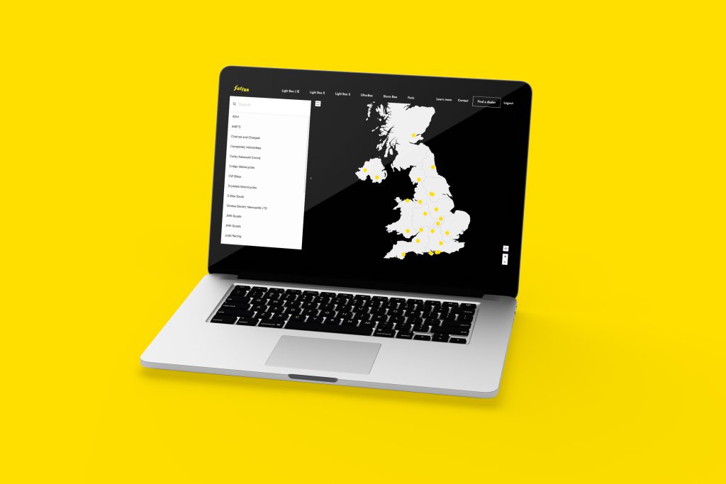 Sur-Ron UK interactive dealer locator map